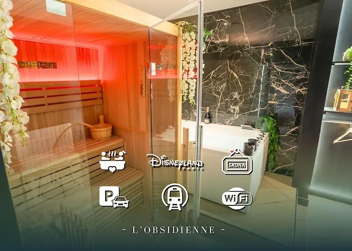 L'obsidienne - Sauna & - Parking, Train Station